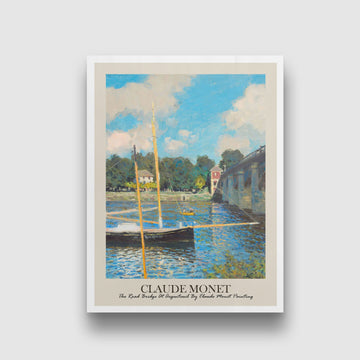 The Argenteuil Bridge Painting by Claude Monet 3 : 4 Vertical New Premium Wall Art Canvas by MeriDeewar