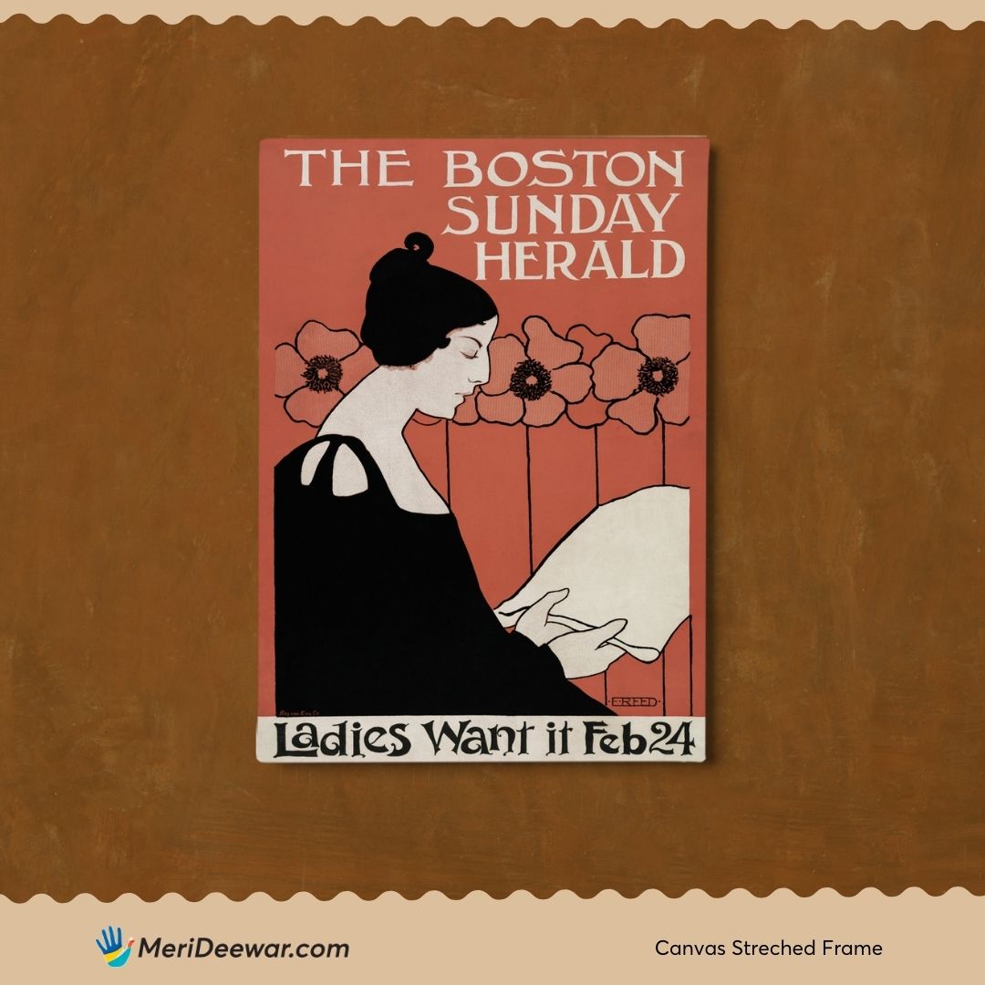 The Boston Sunday Herald by Poster 3 : 4 Vertical New Premium Wall Art Canvas by MeriDeewar