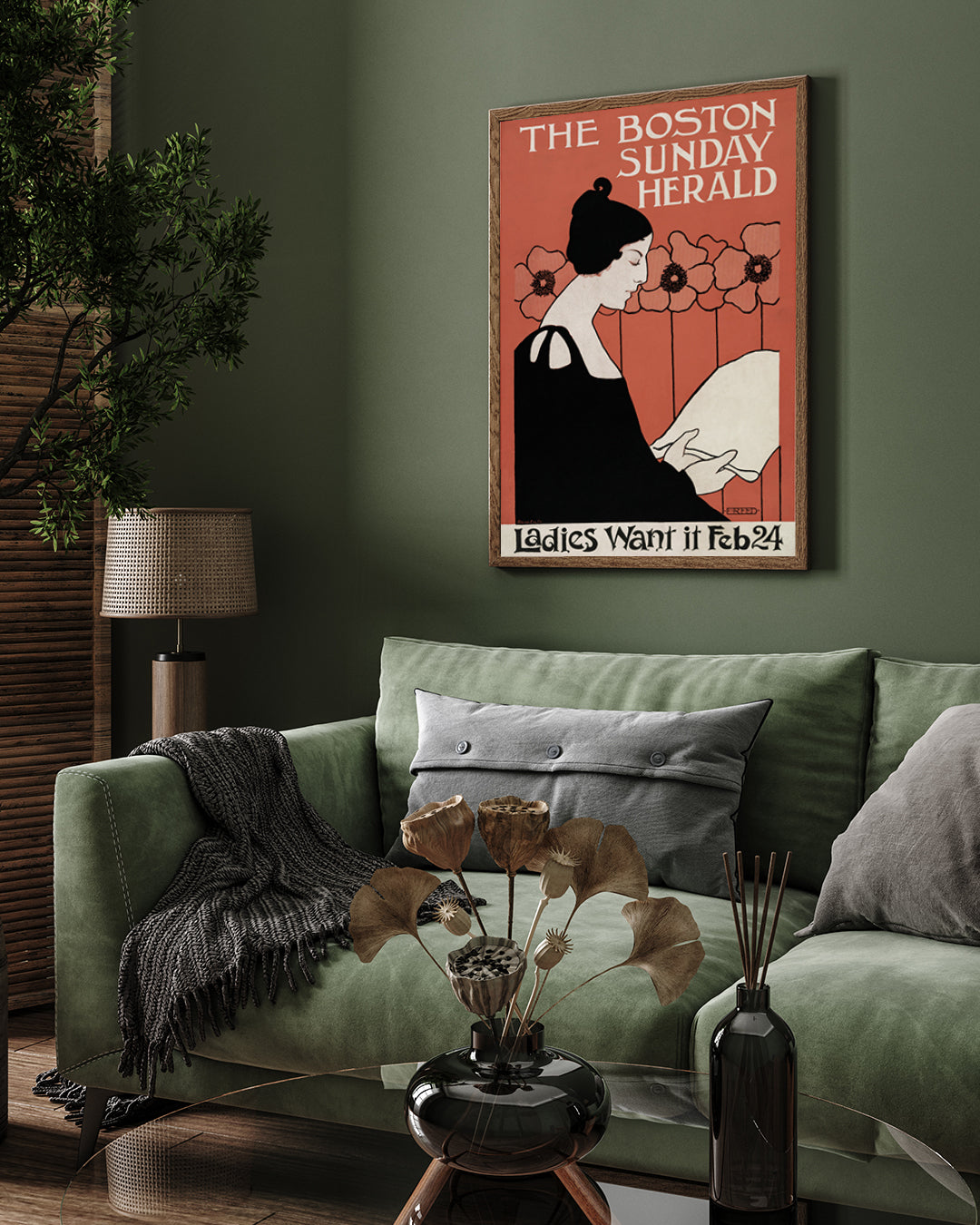 The Boston Sunday Herald by Poster 3 : 4 Vertical New Premium Wall Art Canvas by MeriDeewar
