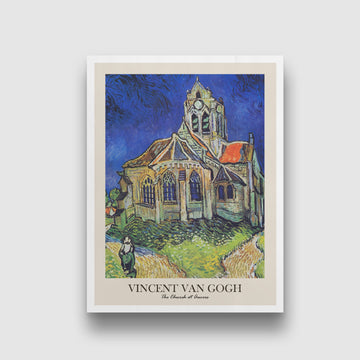 The Church at Auvers Painting by Vincent van Gogh 3 : 4 Vertical New Premium Wall Art Canvas by MeriDeewar
