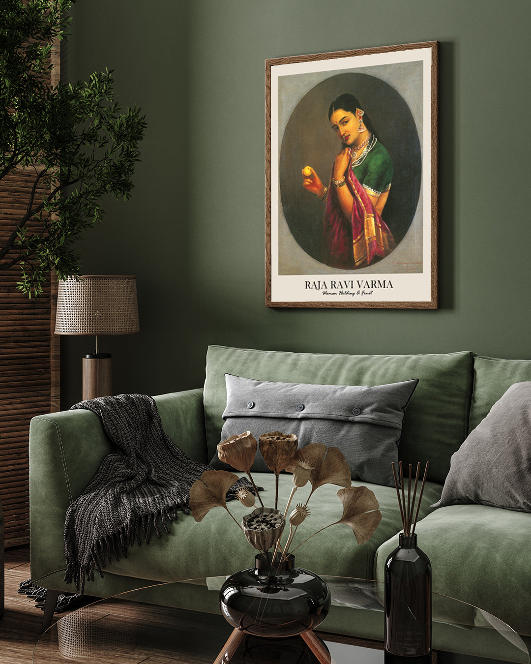 The Coquette Painting By Raja Ravi Varma 3 : 4 Vertical New Premium Wall Art Canvas by MeriDeewar