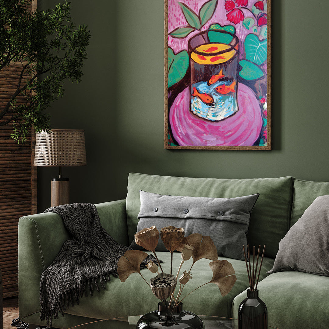 The Gold Fish Colorful Painting by Henri Matisse 3 : 4 Vertical New Premium Wall Art Canvas by MeriDeewar