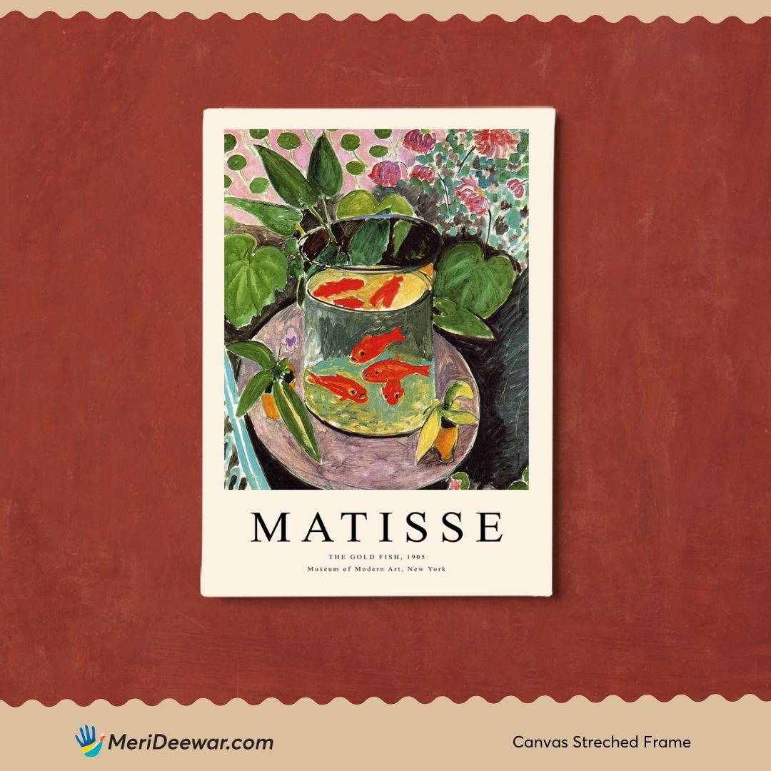 The Gold Fish Painting by Henri Matisse 3 : 4 Vertical New Premium Wall Art Canvas by MeriDeewar