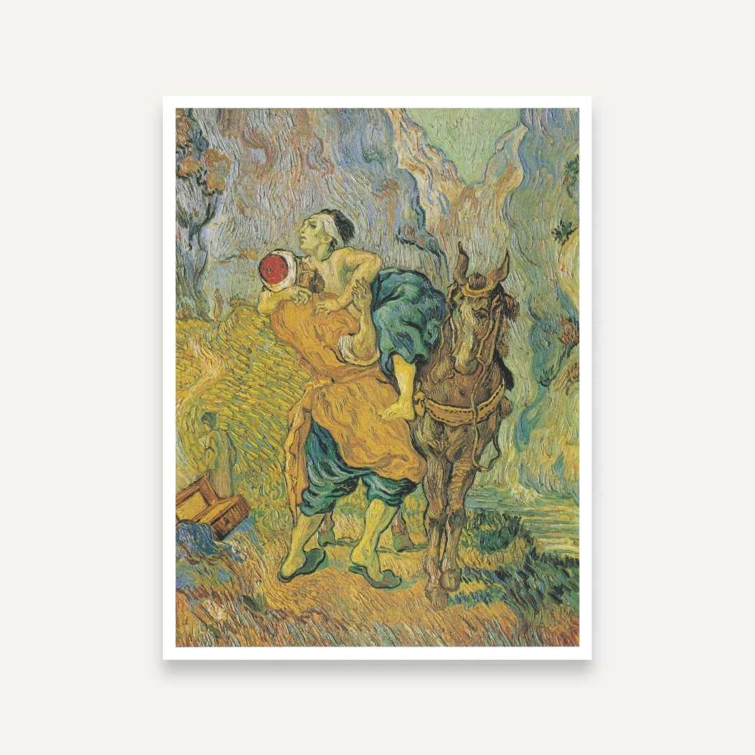 The Good Samaritan Van Gogh Painting for Living Room | Religious Wall Art | Giclée Print 3 : 4 Vertical Premium Wall Art Canvas by MeriDeewar