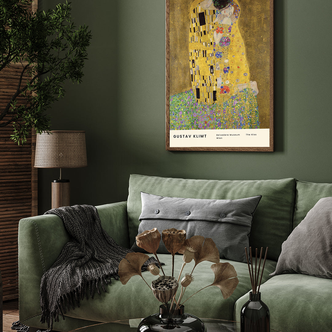 The Kiss by Gustav Klimt 3 : 4 Vertical New Premium Wall Art Canvas by MeriDeewar