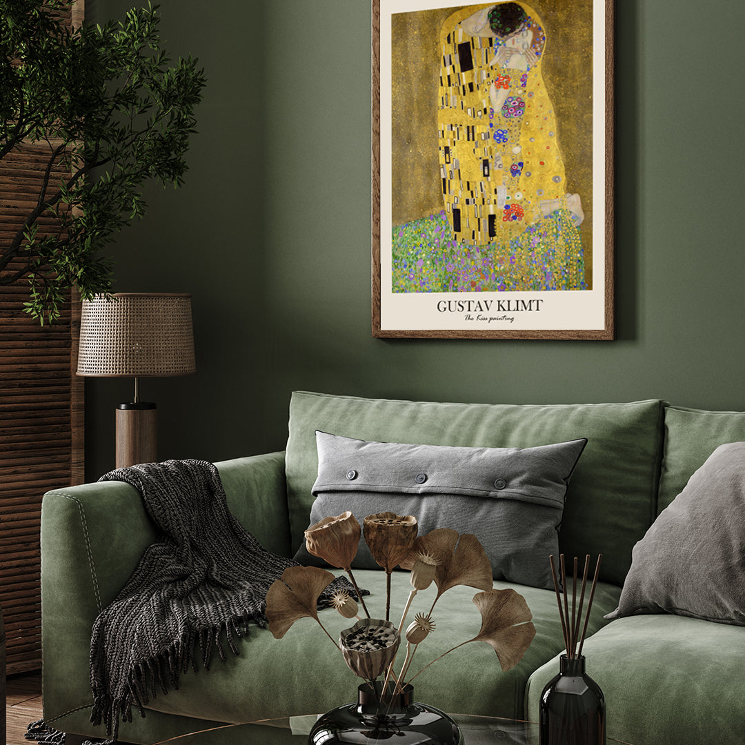 The kiss painting by Gustav Klimt 3 : 4 Vertical New Premium Wall Art Canvas by MeriDeewar