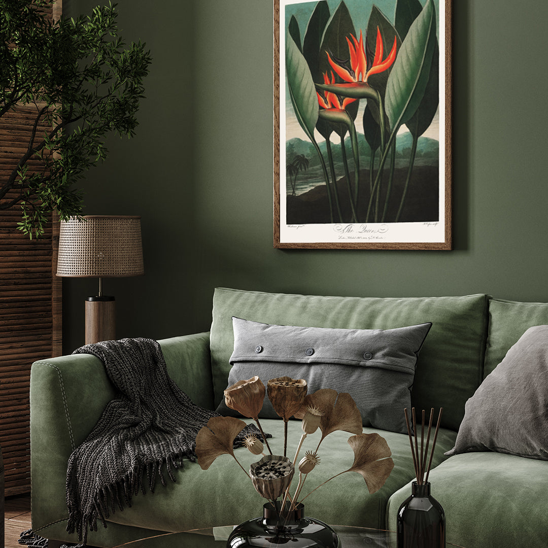 The Lueen Vintage plant poster 3 : 4 Vertical New Premium Wall Art Canvas by MeriDeewar