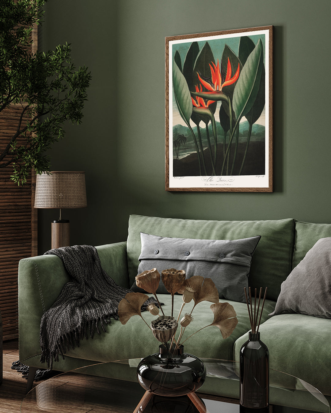 The Lueen Vintage plant poster 3 : 4 Vertical New Premium Wall Art Canvas by MeriDeewar