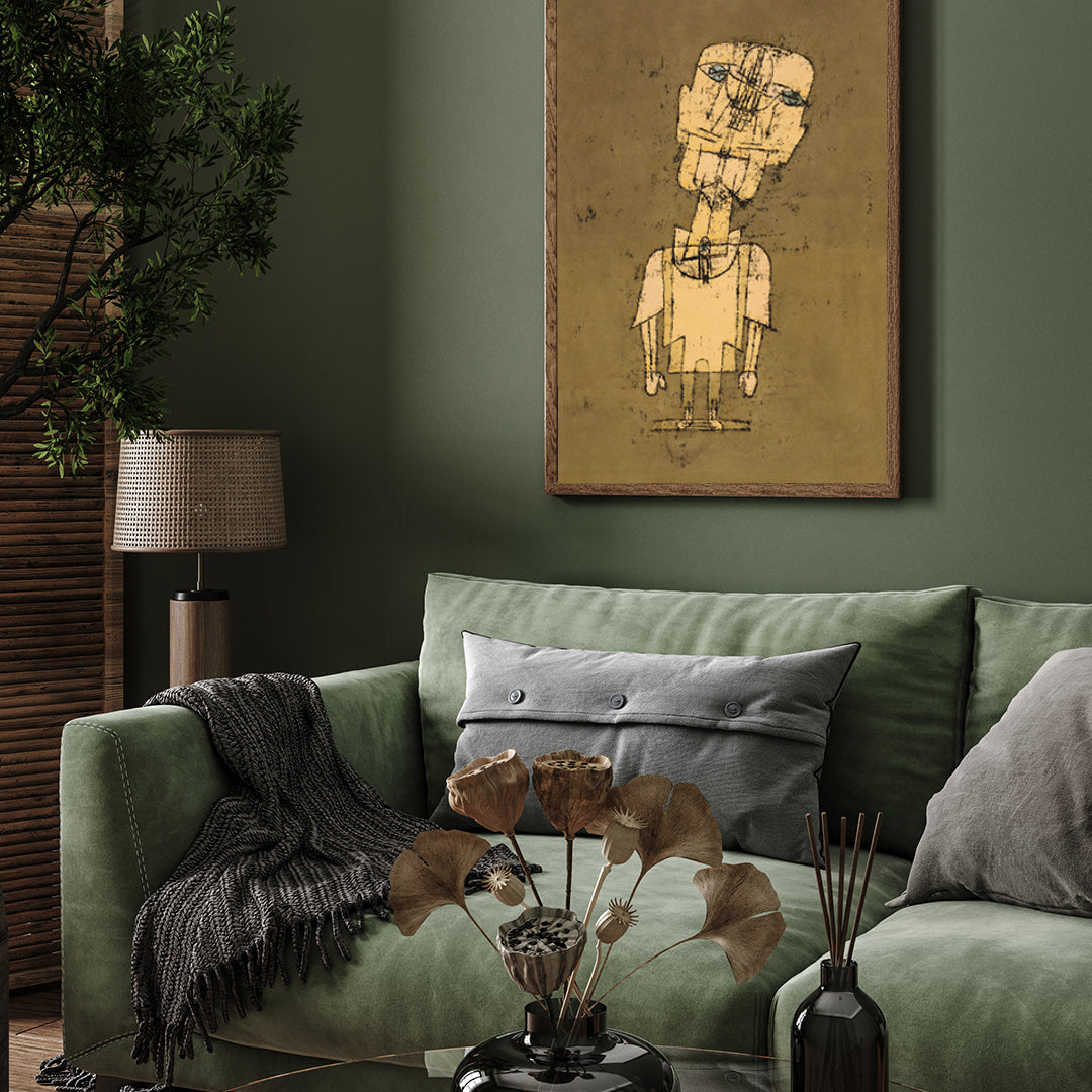 The Man Portrait by Paul Klee 3 : 4 Vertical New Premium Wall Art Canvas by MeriDeewar