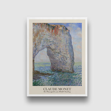 The Manneporte near Etretat Painting by Claude Monet 3 : 4 Vertical New Premium Wall Art Canvas by MeriDeewar
