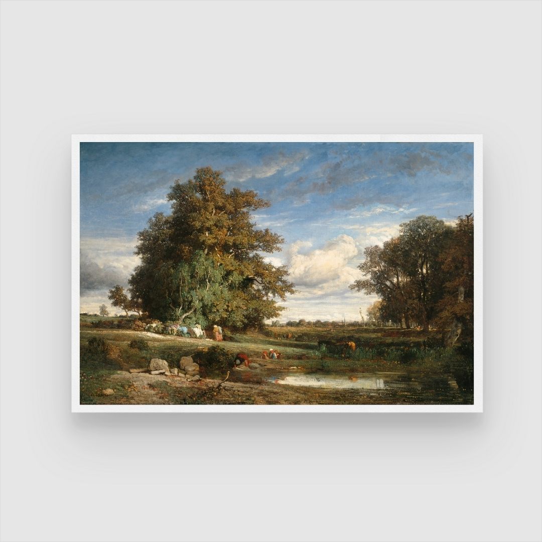 The Marsh: Tranquil Scenery Canvas Art for Living Room 2 : 3 Horizontal Premium Wall Art Canvas by MeriDeewar