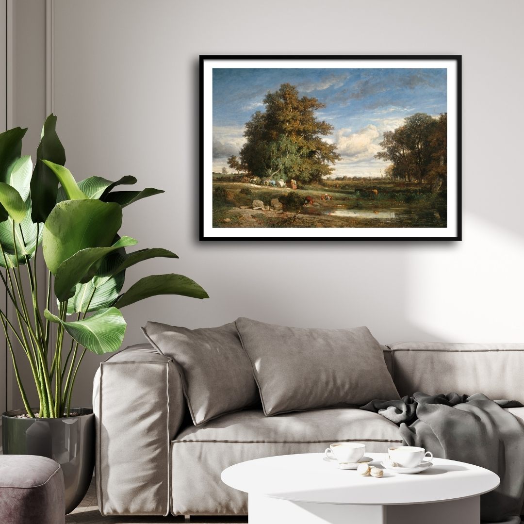 The Marsh: Tranquil Scenery Canvas Art for Living Room 2 : 3 Horizontal Premium Wall Art Canvas by MeriDeewar