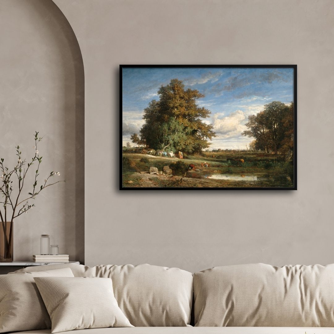 The Marsh: Tranquil Scenery Canvas Art for Living Room 2 : 3 Horizontal Premium Wall Art Canvas by MeriDeewar