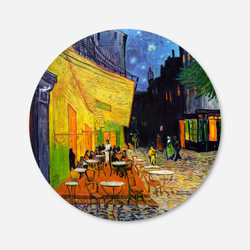 The Night Café Circular Canvas Frame - Van Gogh Art for MeriDeewar Circular Canvas Frame Premium Wall Art Canvas by MeriDeewar