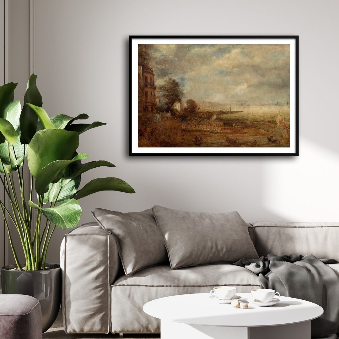 The Opening of Waterloo Bridge - Iconic Landscape Painting 2 : 3 Horizontal Premium Wall Art Canvas by MeriDeewar