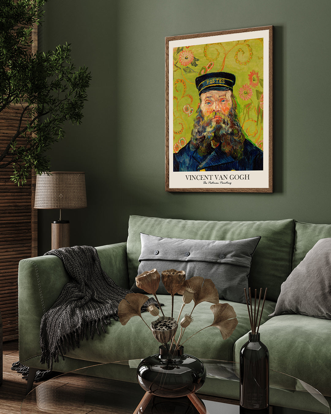 The Postman Painting by Vincent van Gogh 3 : 4 Vertical New Premium Wall Art Canvas by MeriDeewar