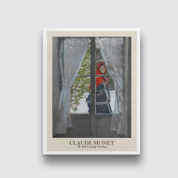 The Red Kerchief Painting by Claude Monet 3 : 4 Vertical New Premium Wall Art Canvas by MeriDeewar