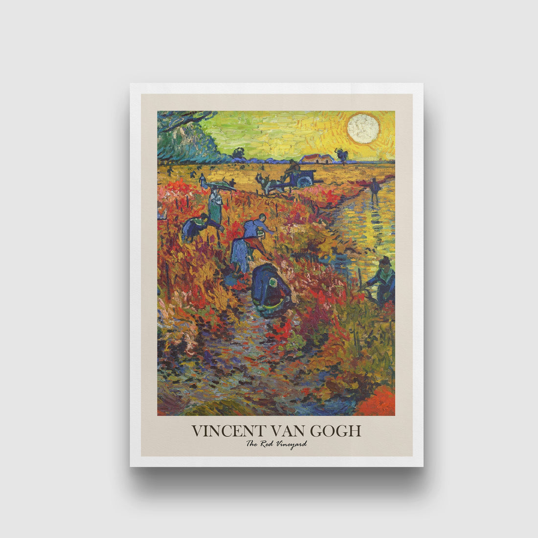 The Red Vineyard Painting by Vincent van Gogh 3 : 4 Vertical New Premium Wall Art Canvas by MeriDeewar