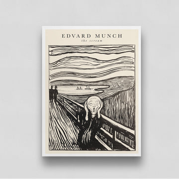 The Scream Poster by Edvard Munch 3 : 4 Vertical New Premium Wall Art Canvas by MeriDeewar