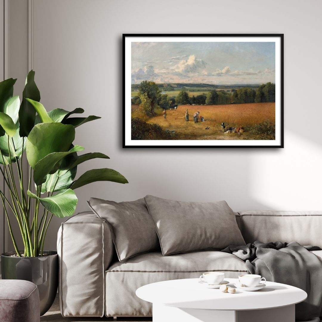 The Wheat Field Landscape Art - Home Decor Painting 2 : 3 Horizontal Premium Wall Art Canvas by MeriDeewar