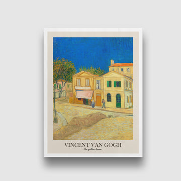 The yellow house Painting by Vincent Van Gogh 3 : 4 Vertical New Premium Wall Art Canvas by MeriDeewar