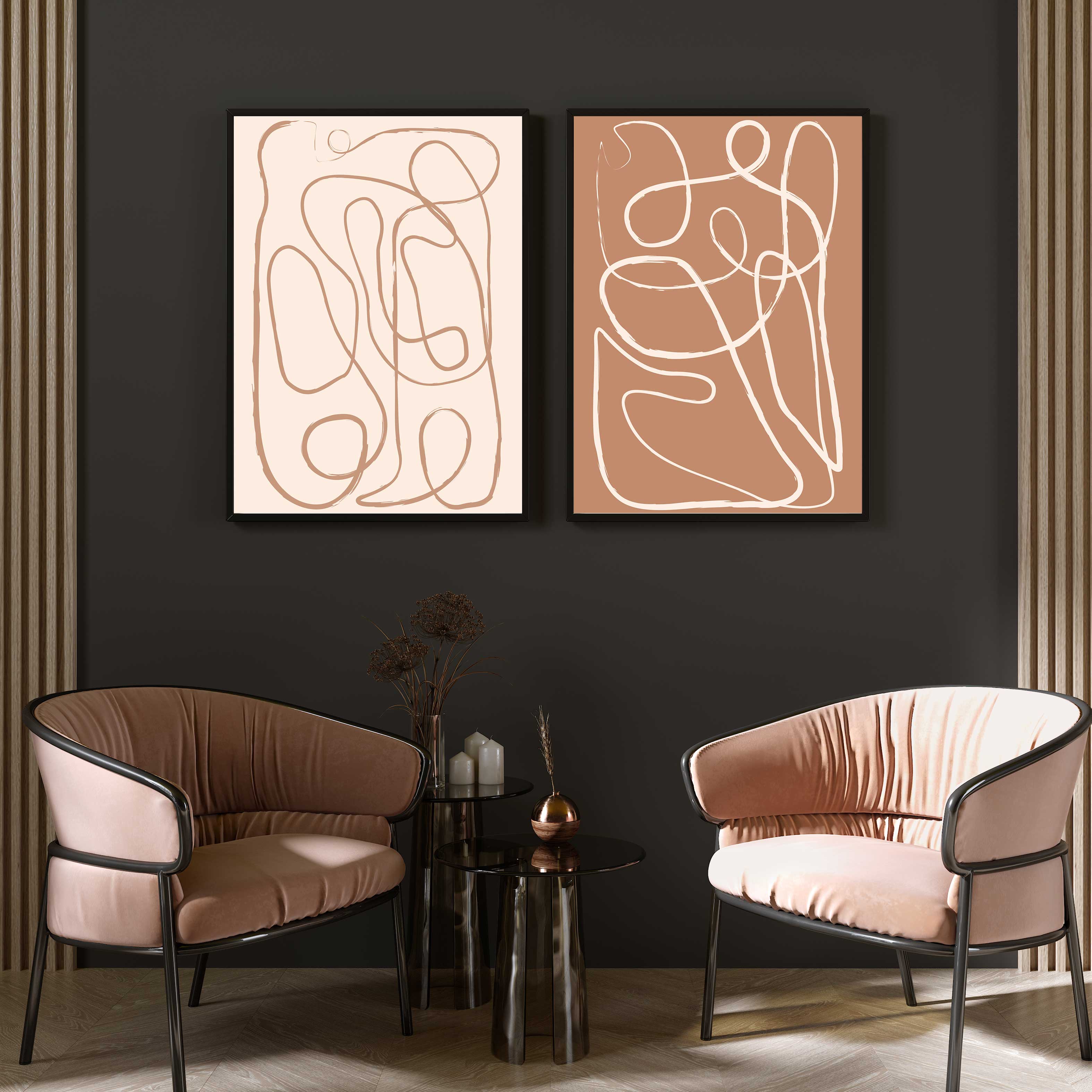 Unique Abstract Wall Art – Modern Design for Any Room Walls Premium Wall Art Canvas by MeriDeewar