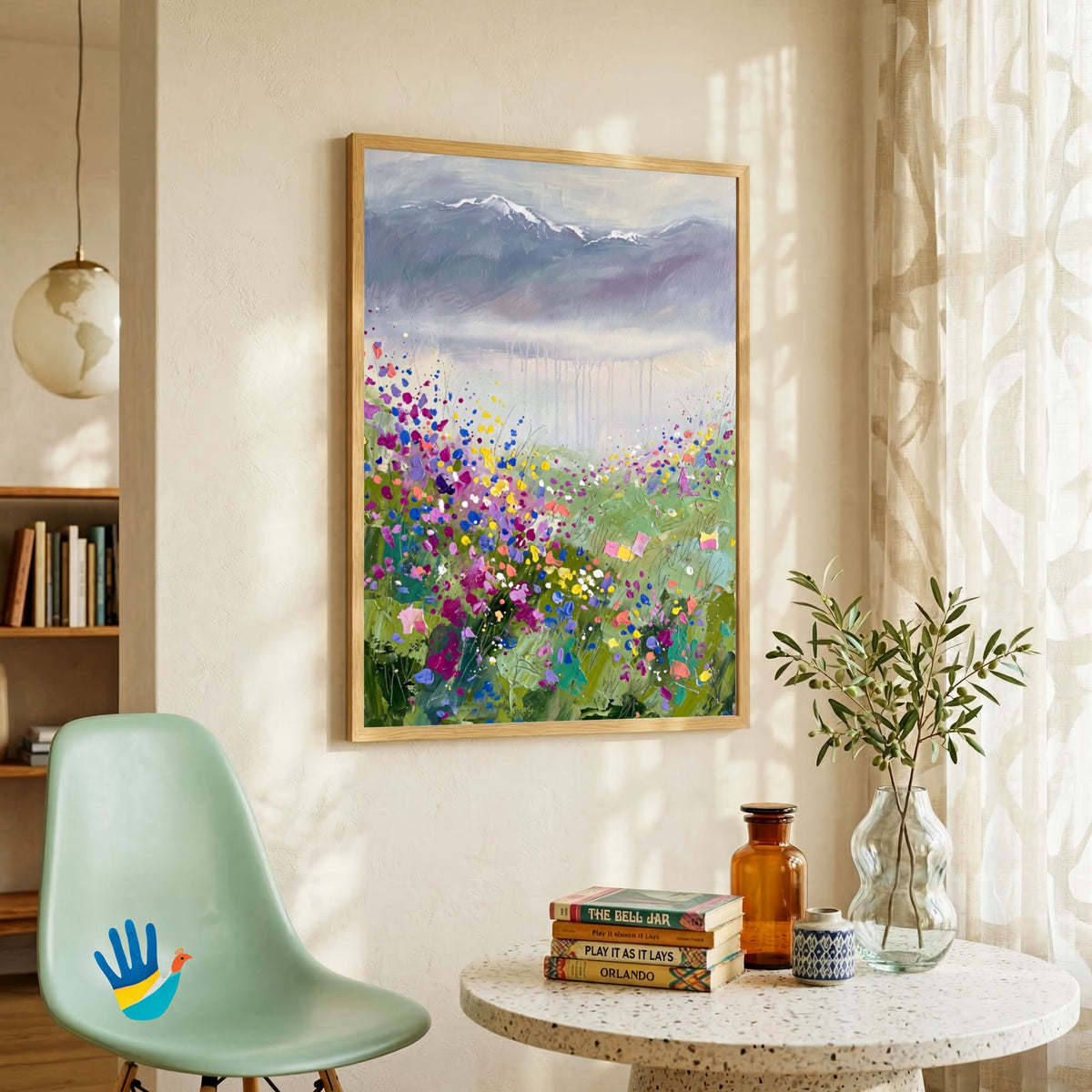 Valley of Flowers | Himalayan Meadow Abstract Art 3 : 4 Vertical Premium Wall Art Canvas by MeriDeewar
