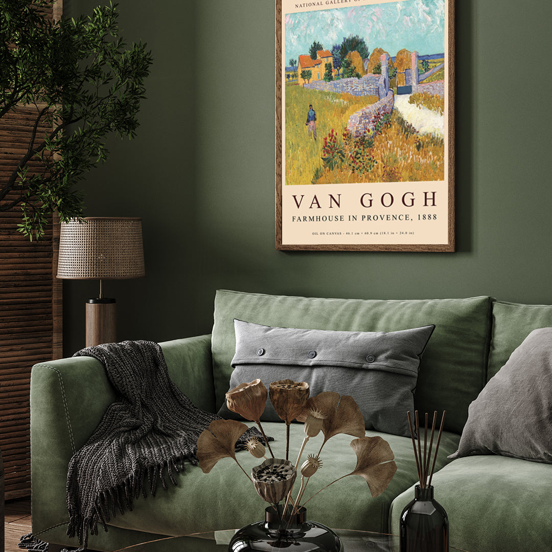 Van Gogh Farmhouse in Provence Painting 3 : 4 Vertical New Premium Wall Art Canvas by MeriDeewar