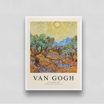 Van Gogh Olive Trees Painting 3 : 4 Vertical New Premium Wall Art Canvas by MeriDeewar