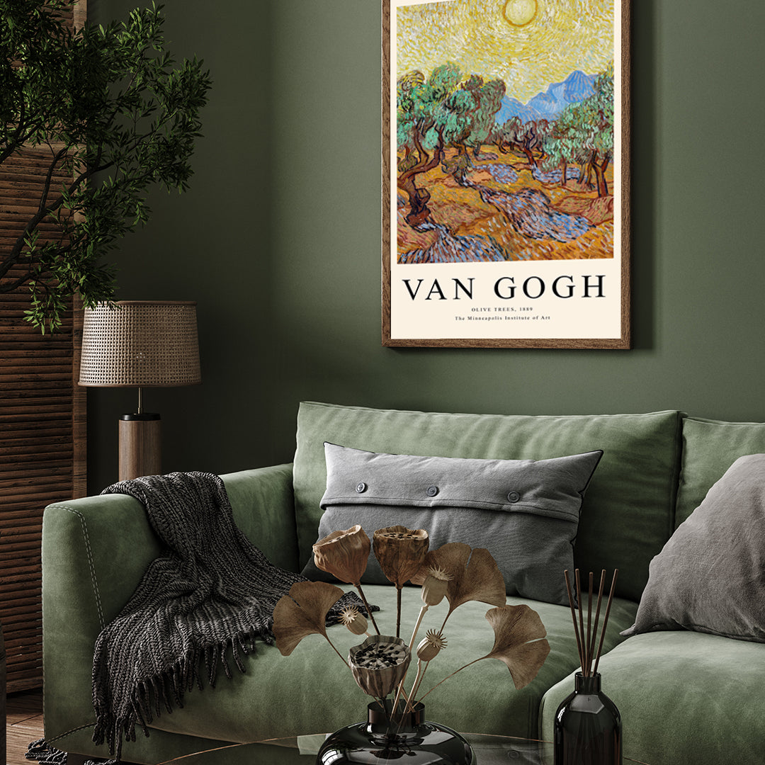 Van Gogh Olive Trees Painting 3 : 4 Vertical New Premium Wall Art Canvas by MeriDeewar