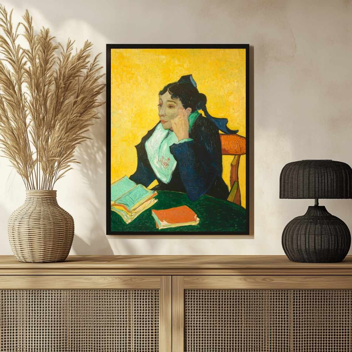 Van Gogh Portrait Painting for Living Room | Madame Ginoux 1888 | Giclée Fine Art Print 3 : 4 Vertical Premium Wall Art Canvas by MeriDeewar