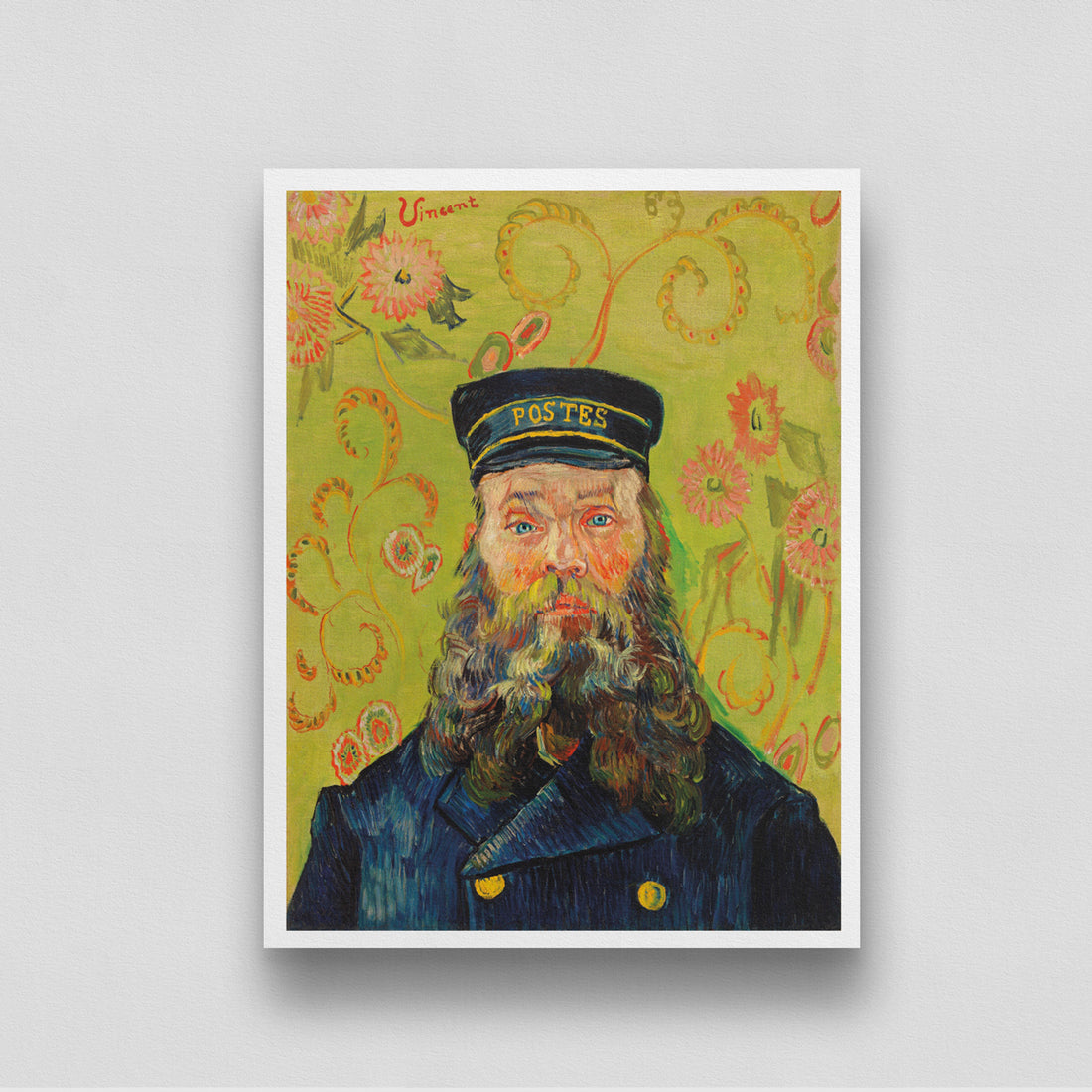 Van Gogh Postman Painting 3 : 4 Vertical New Premium Wall Art Canvas by MeriDeewar