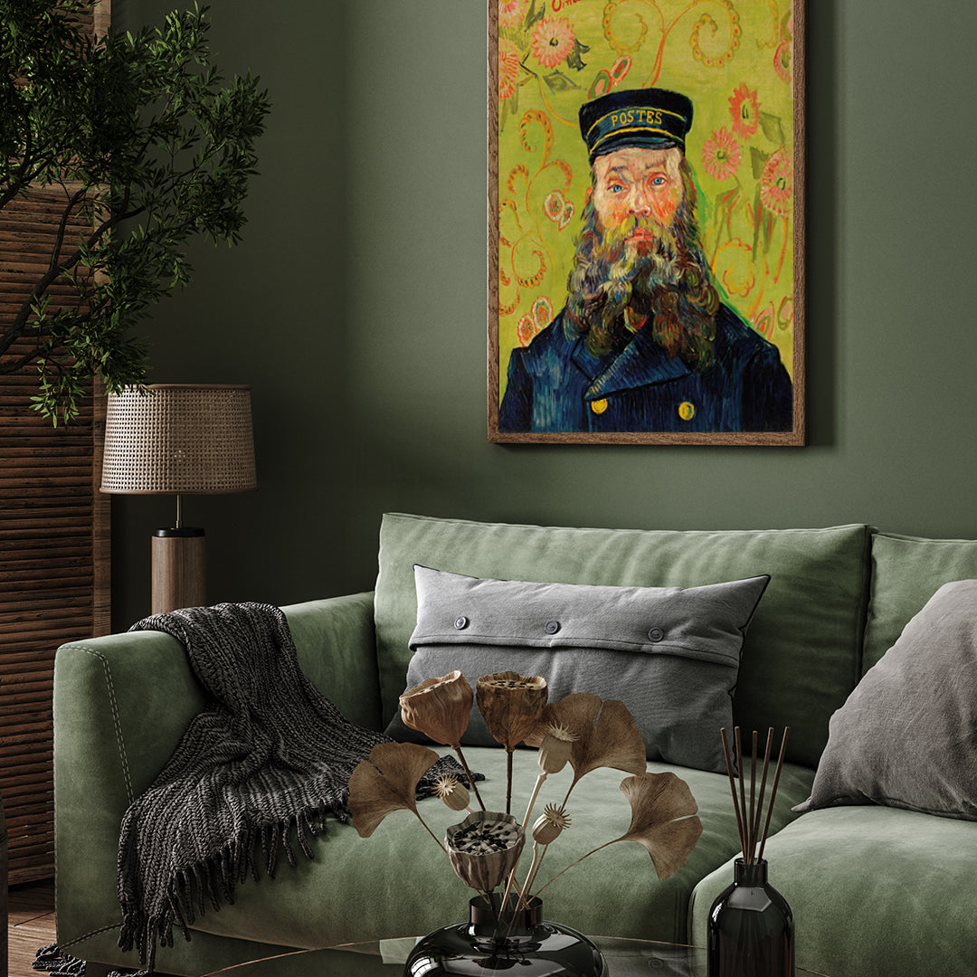 Van Gogh Postman Painting 3 : 4 Vertical New Premium Wall Art Canvas by MeriDeewar