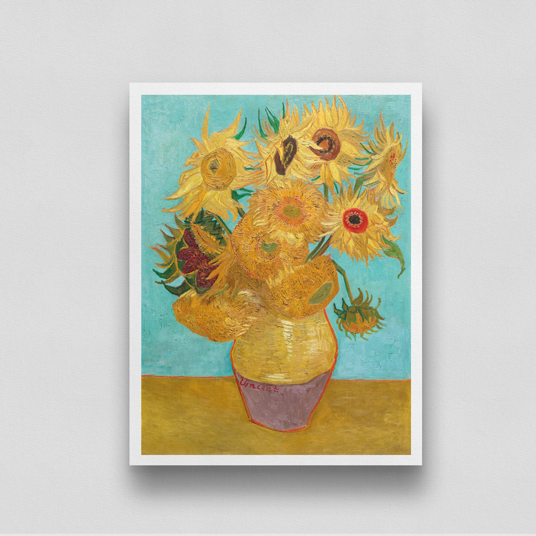 Van Gogh Sunflowers Painting 3 : 4 Vertical New Premium Wall Art Canvas by MeriDeewar