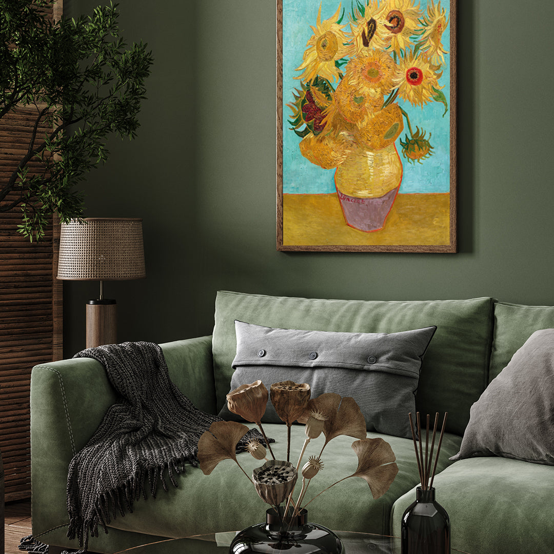 Van Gogh Sunflowers Painting 3 : 4 Vertical New Premium Wall Art Canvas by MeriDeewar