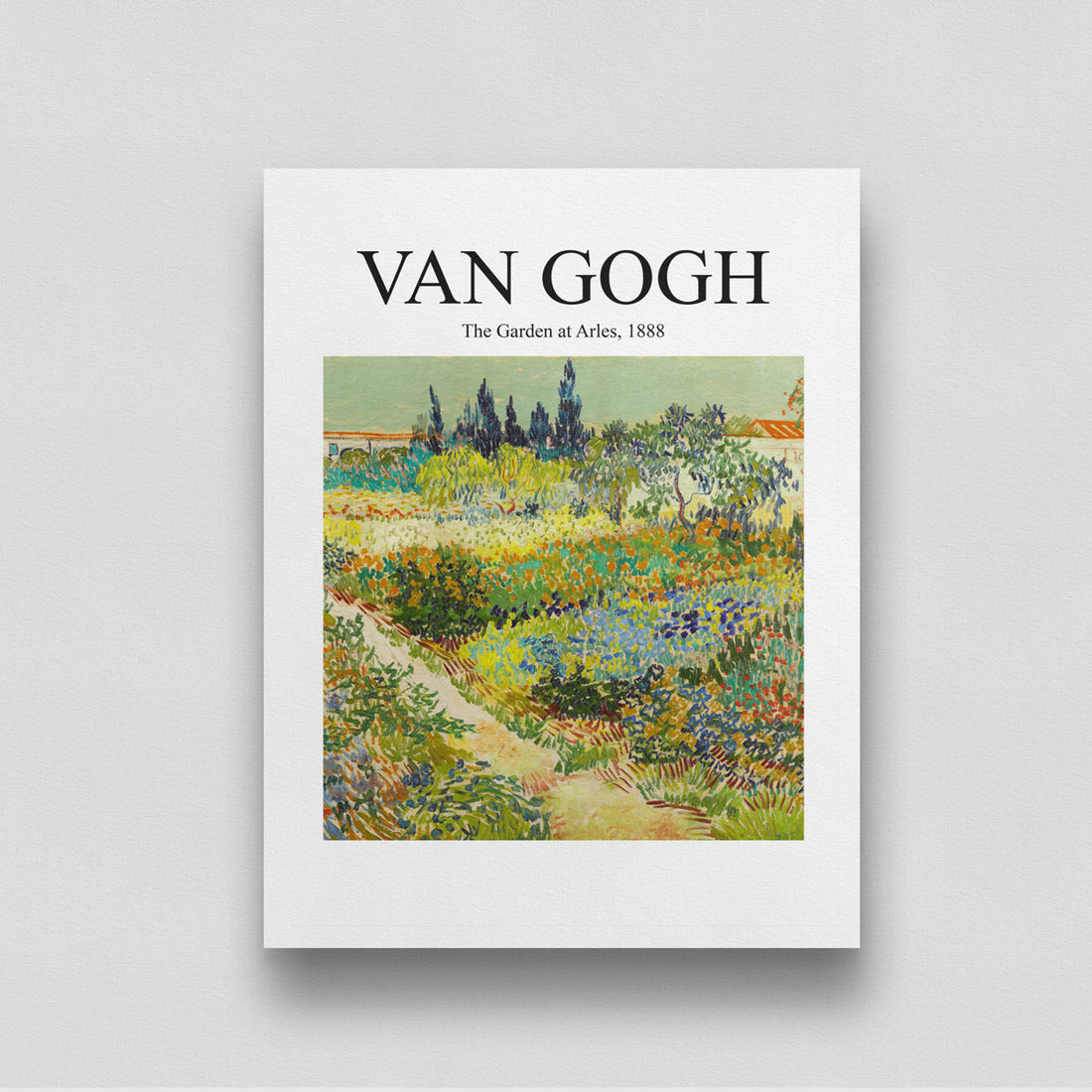Van Gogh The Garden at Arles Painting 3 : 4 Vertical New Premium Wall Art Canvas by MeriDeewar