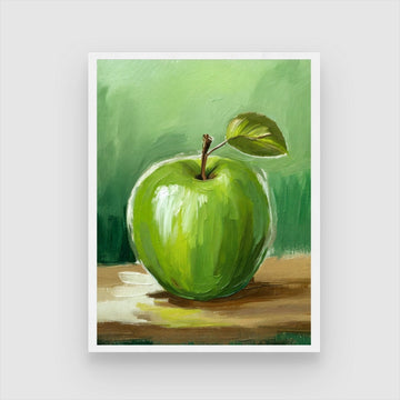 Vibrant Apple Abstract Art Painting for Modern Homes - MeriDeewar 3 : 4 Vertical New Premium Wall Art Canvas by MeriDeewar