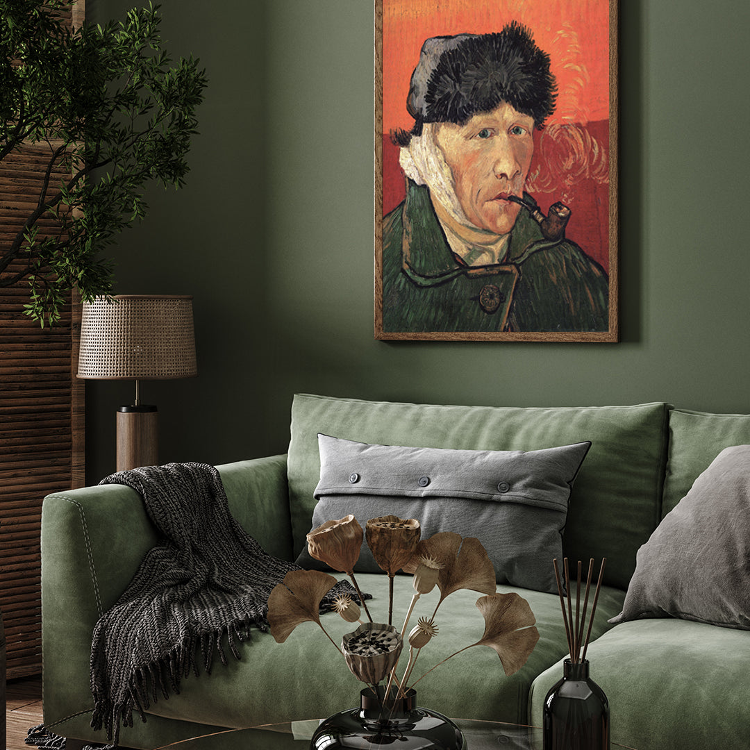 Vincent Van Gogh Self portrait with Bandaged Ear 3 : 4 Vertical New Premium Wall Art Canvas by MeriDeewar