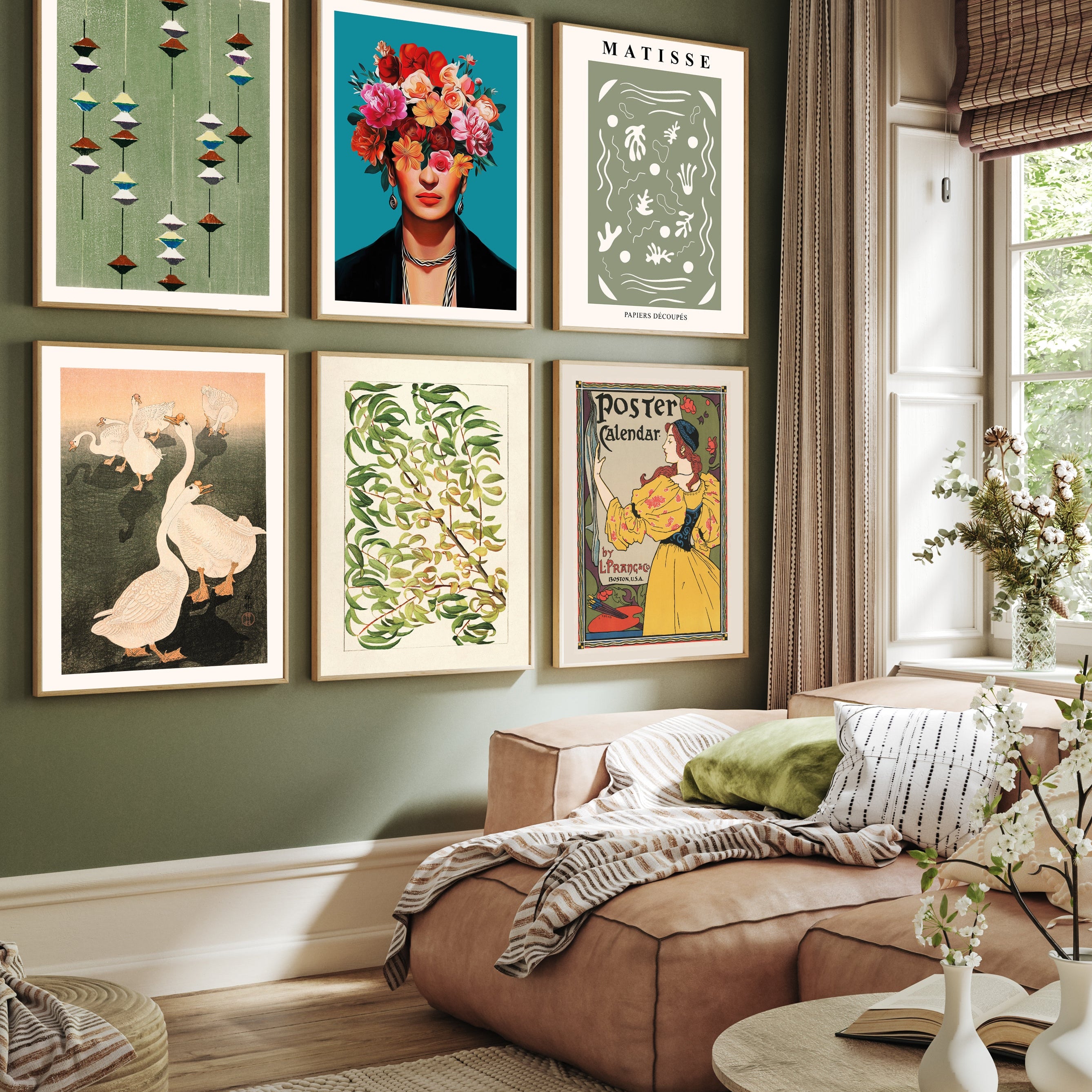 Vintage Gallery Wall Art Set Of 6 Walls Premium Wall Art Canvas by MeriDeewar