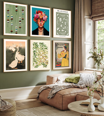 Vintage Gallery Wall Art Set Of 6 Walls Premium Wall Art Canvas by MeriDeewar