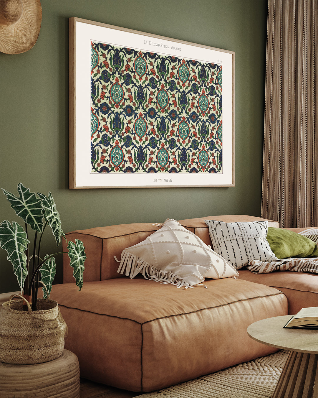 Vintage Islamic floral art 3 : 4 Horizontal New Premium Wall Art Canvas by MeriDeewar