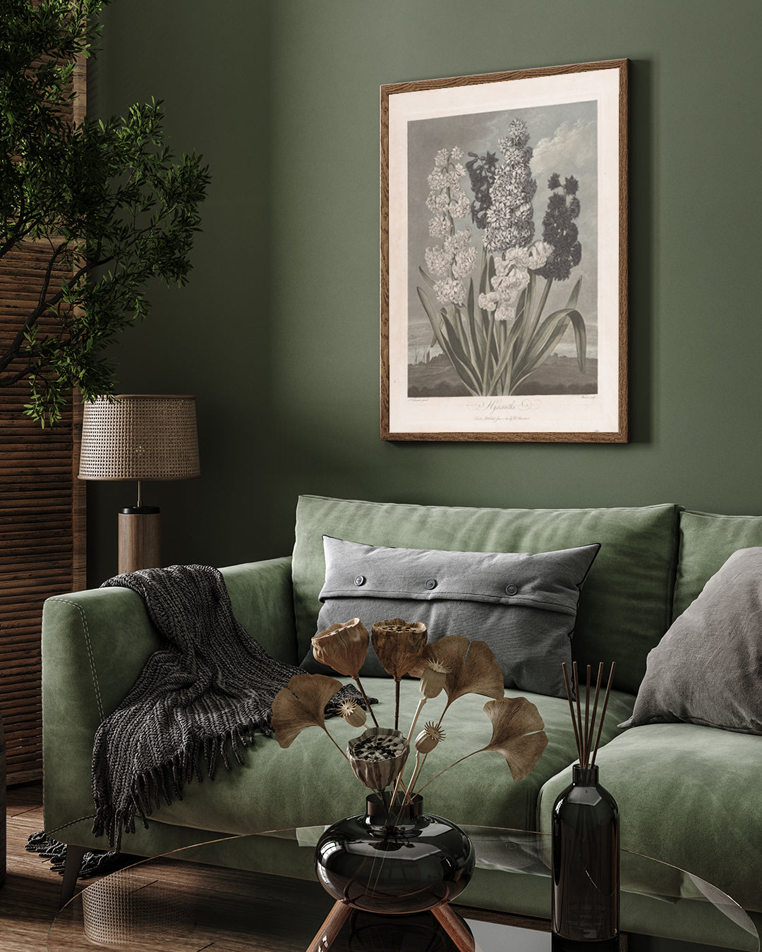 Vintage Lilium Painting 3 : 4 Vertical New Premium Wall Art Canvas by MeriDeewar