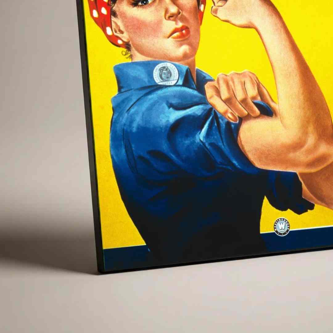 Vintage "We Can Do It!" Rosie the Riveter Poster | Vertical Borderless Art Frame Poster Premium Wall Art Canvas by MeriDeewar