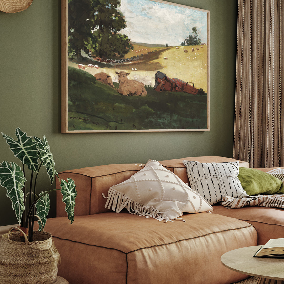 Warm Afternoon Paiting by Winslow Homer 3 : 4 Horizontal New Premium Wall Art Canvas by MeriDeewar