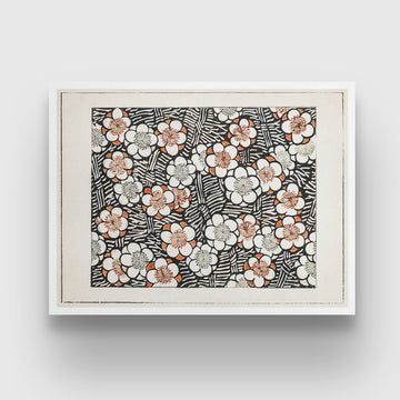 Watanabe Seitei Floral Pattern 3 : 4 Horizontal New Premium Wall Art Canvas by MeriDeewar