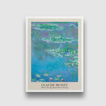 Water Lilies Painting By Claude Monet 3 : 4 Vertical New Premium Wall Art Canvas by MeriDeewar