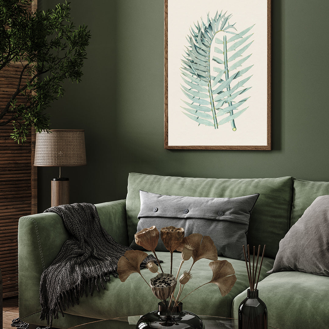 Watercolor Leaf Poster 3 : 4 Vertical New Premium Wall Art Canvas by MeriDeewar