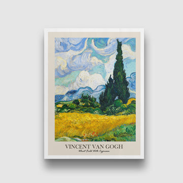 Wheat Field with Cypresses Painting by Vincent van Gogh 3 : 4 Vertical New Premium Wall Art Canvas by MeriDeewar