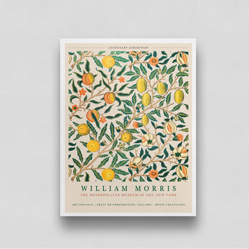 William Morris Fruit Pomegranate Poster 3 : 4 Vertical New Premium Wall Art Canvas by MeriDeewar