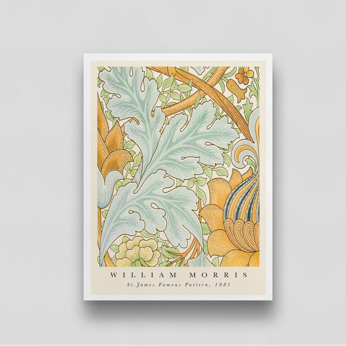 William Morris St. James Poster 3 : 4 Vertical New Premium Wall Art Canvas by MeriDeewar
